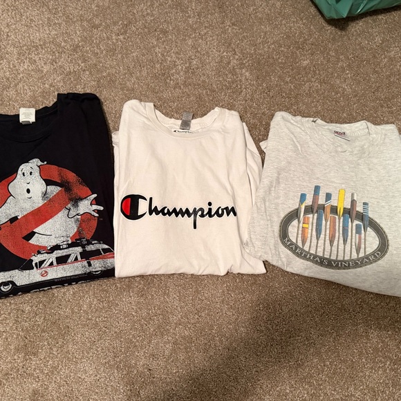 Lot of 3 graphic T-Shirt bundle size large - Picture 1 of 8
